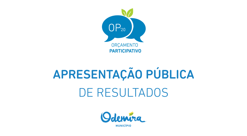 Apresentação das Propostas Vencedoras do Orçamento Participativo Municipal 2020