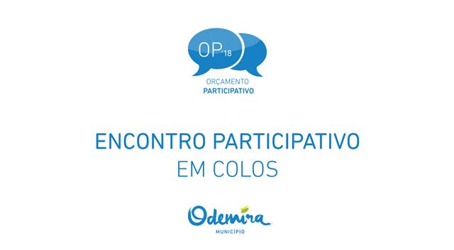 Encontro Participativo do OP em Colos